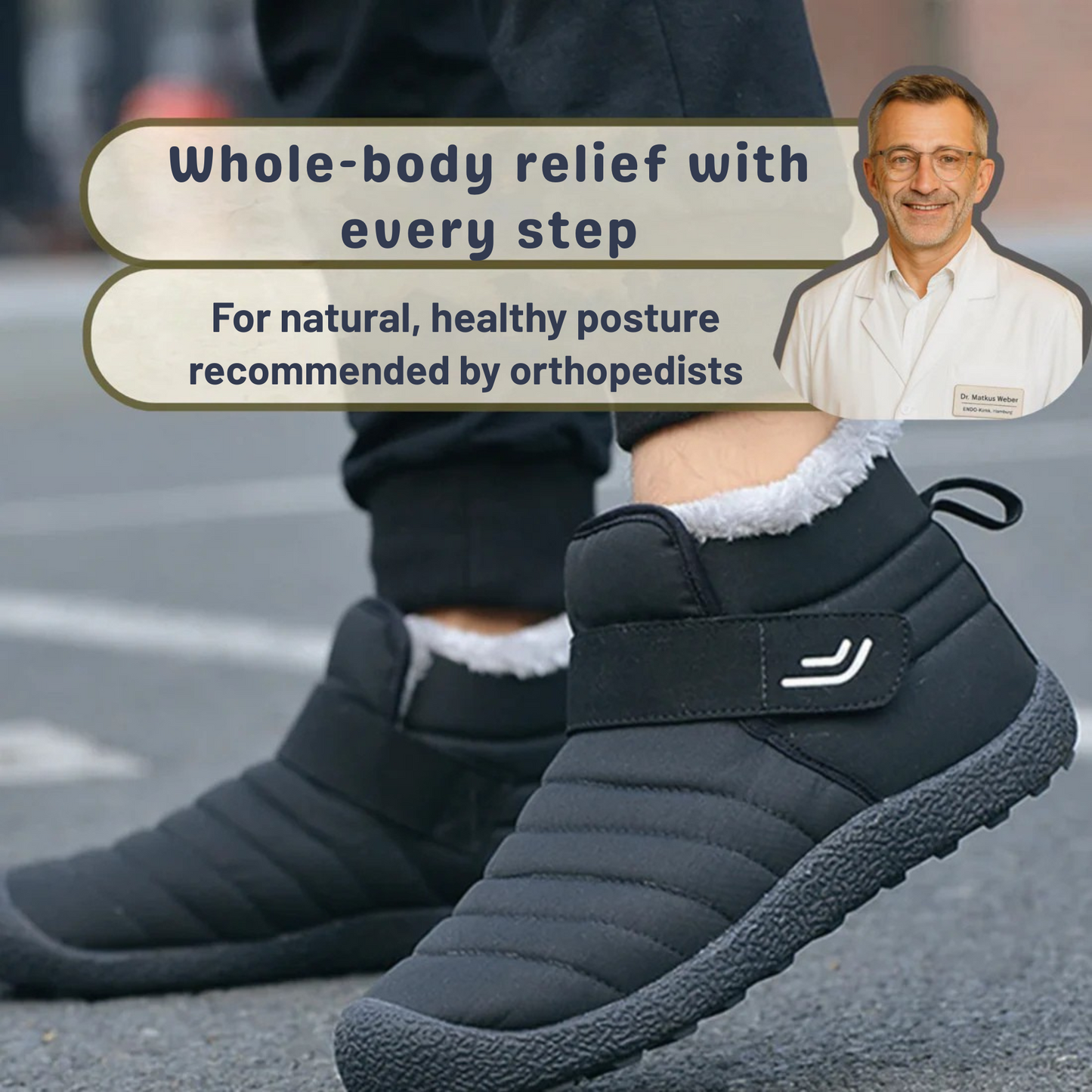 1+1  Comfortable Winter Boot with Ergonomic Fit - SnowStep Unisex